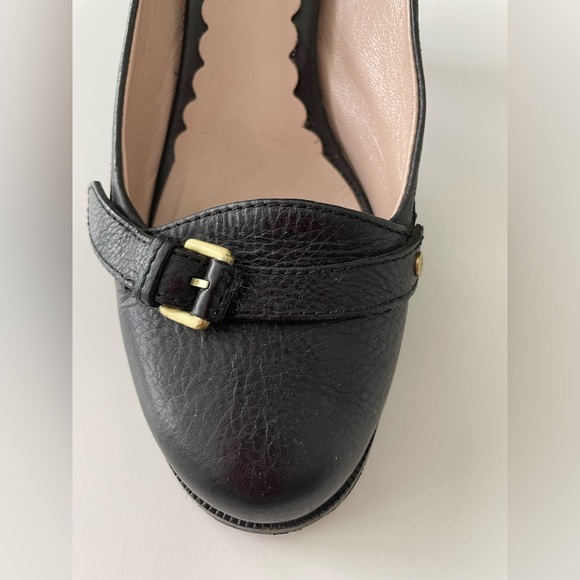 BURBERRY BLACK LEATHER HIGH HEELS EU38 US8 - Picture 10 of 16